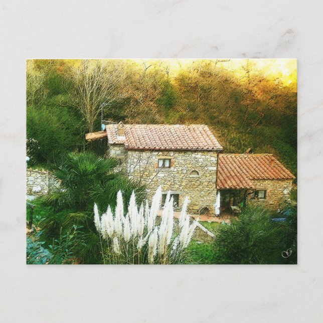 Carte Postale Toscane, Italie. Maison rustique. (Devant)