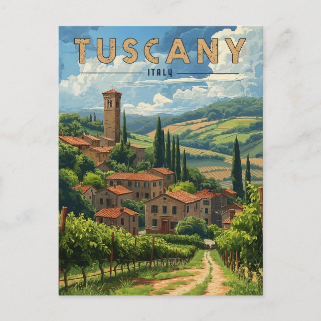 Carte Postale Toscane vintage (Devant)