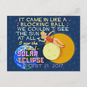 Carte Postale Total Éclipse Solaire Août 21 2017 Amusant América