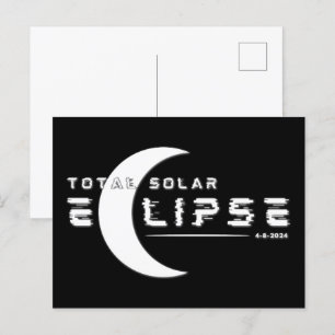 CARTE POSTALE TOTAL SOLAIRE ECLIPSE 2024