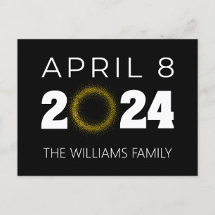 Carte Postale Total Solaire Eclipse USA 8 avril 2024