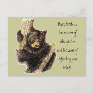 Carte Postale Totem animal, Ours Nature, guide de l'esprit
