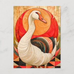 Carte Postale Totem de l'oie – Esprit protecteur Art Déco