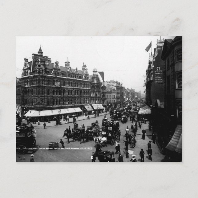 Carte Postale Tottenham Court Road à Oxford Street, (Devant)