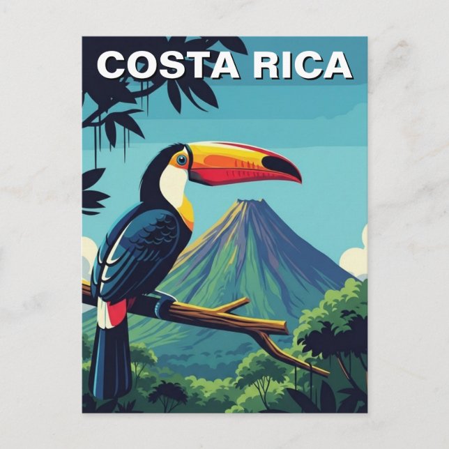 Carte Postale Toucan au volcan Arenal Costra Rica Travel (Devant)
