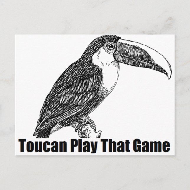 Carte Postale Toucan Joue Ce Jeu (Devant)
