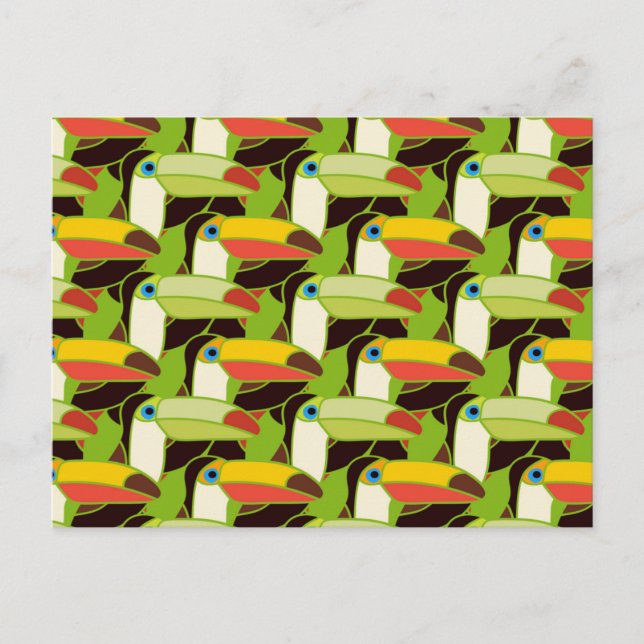Carte Postale Toucans colorés 2 (Devant)