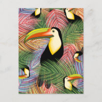 Toucans sur la Jungle Exotic Summer Motif