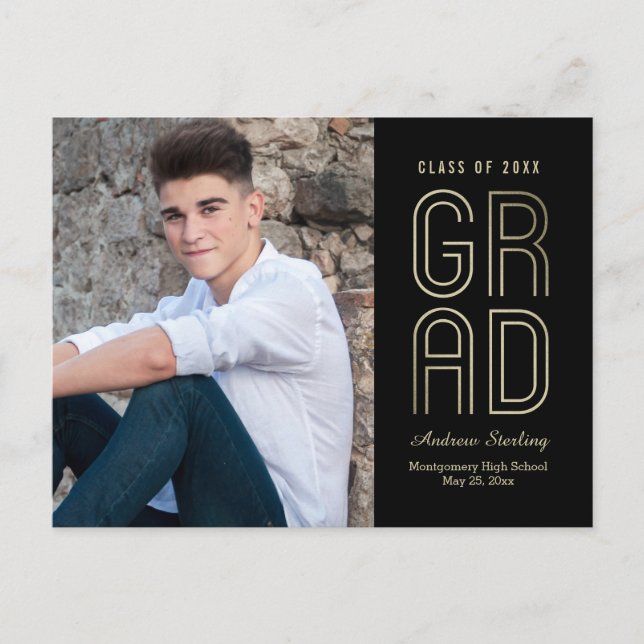 Carte postale Touch of Class Graduation Faire-part (Devant)