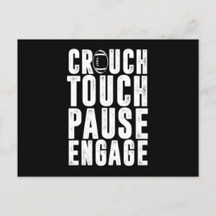 Carte Postale Touche Crouch Pause Engage Rugby Player Team Cadea