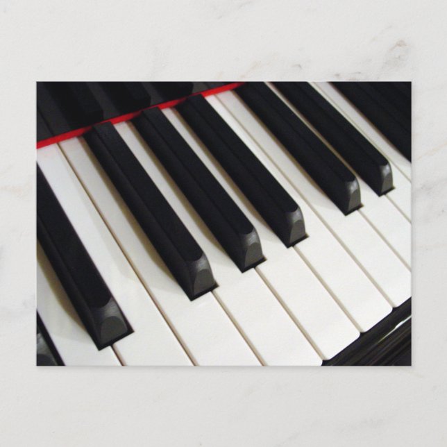 Carte Postale Touches de clavier de piano (Devant)