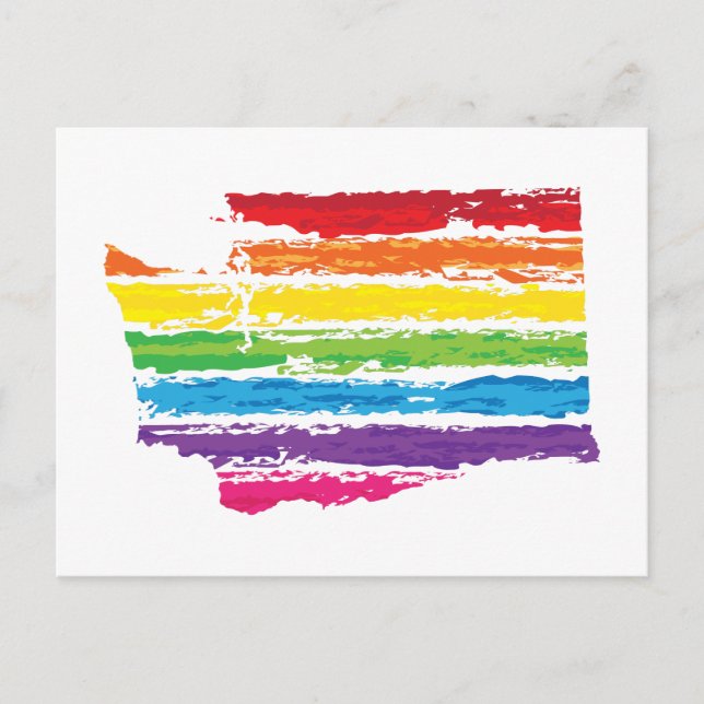 Carte Postale touches de couleurs de washington (Devant)