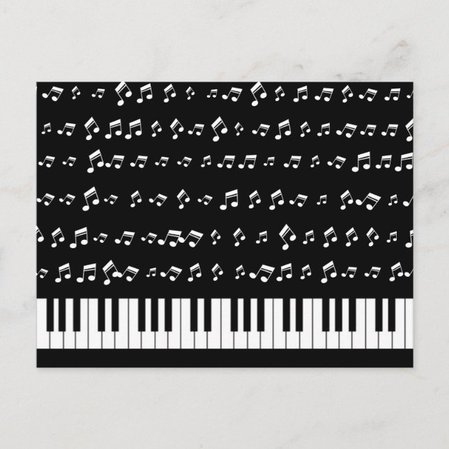Carte Postale Touches de piano (Devant)