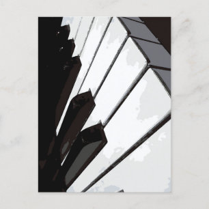 Carte Postale Touches de piano B&W