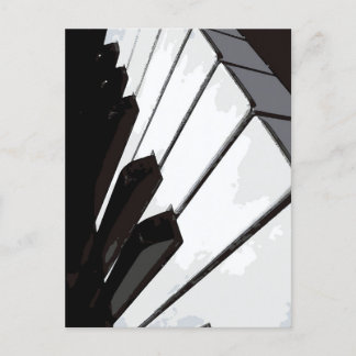 Carte Postale Touches de piano B&W
