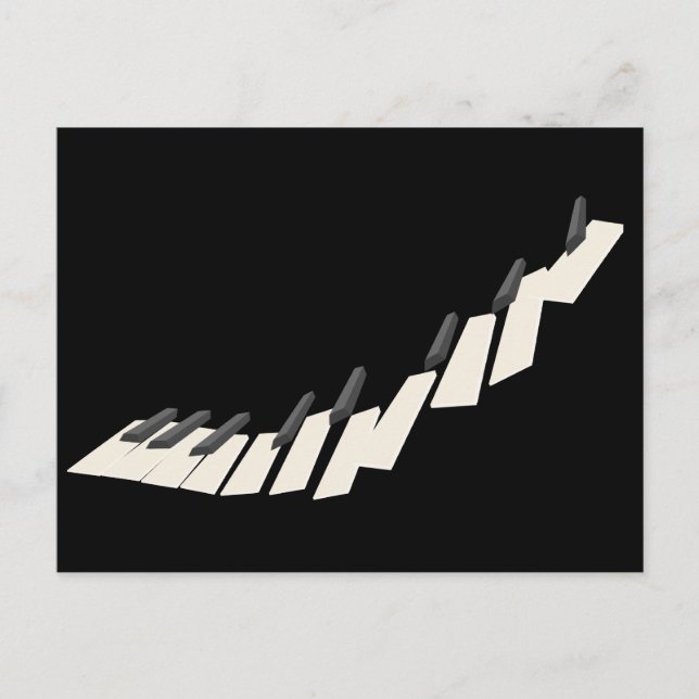 Carte Postale Touches de piano flottantes (Devant)