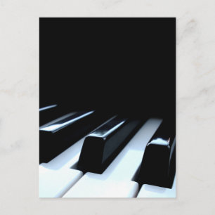 Carte Postale Touches de piano noir et blanc