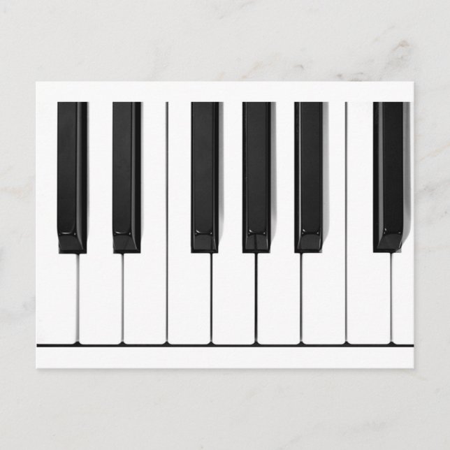 Carte Postale touches piano (Devant)