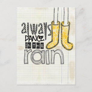 Carte Postale toujours danse sous la pluie