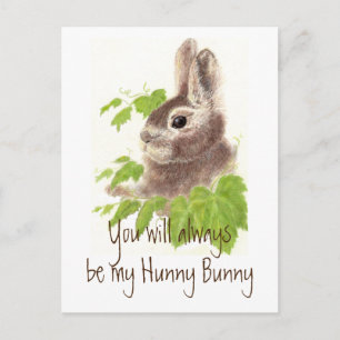 Carte Postale Toujours être mon lapin lapin Hunny, Verre