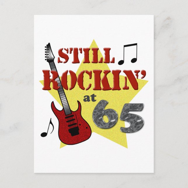 Carte Postale Toujours Rockin' à 65 ans (Devant)