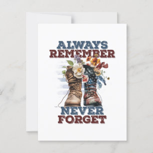 Carte Postale Toujours se souvenir ne jamais oublier le jour du