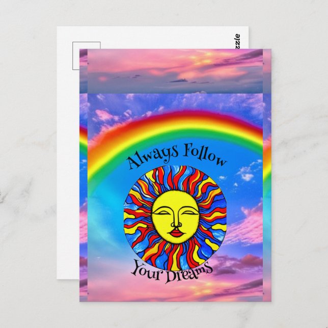 Carte Postale Toujours Suivre Vos Rêves (Devant / Derrière)