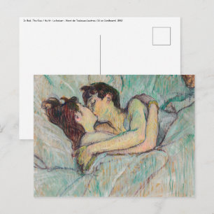 Carte Postale Toulouse-Lautrec - Au lit : Le baiser