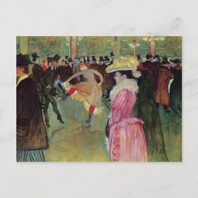 Carte Postale Toulouse-Lautrec, Au Rouge, La Danse (Devant)