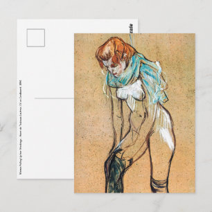 Carte Postale Toulouse-Lautrec - Femme relevant ses bas