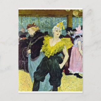 Carte Postale Toulouse Lautrec Le Clowness photo vintage,