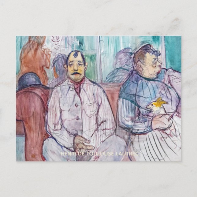 Carte Postale Toulouse-Lautrec, Madame, Monsieur et le Chien (Devant)