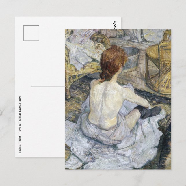 Carte Postale Toulouse-Lautrec - Rousse / Toilettes (Devant / Derrière)