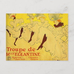 Carte postale : Toulouse-Lautrec - Troupe de danse