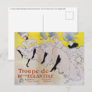 Carte Postale Toulouse-Lautrec - Troupe de Mlle Eglantine