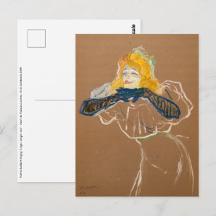 Carte Postale Toulouse-Lautrec - Yvette Guilbert chantant