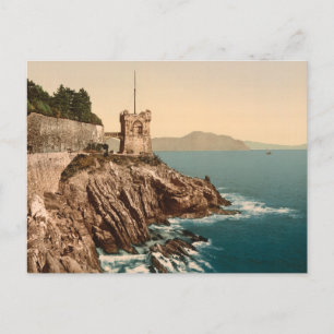 Carte Postale Tour à Nervi, Gênes, Ligurie, Italie