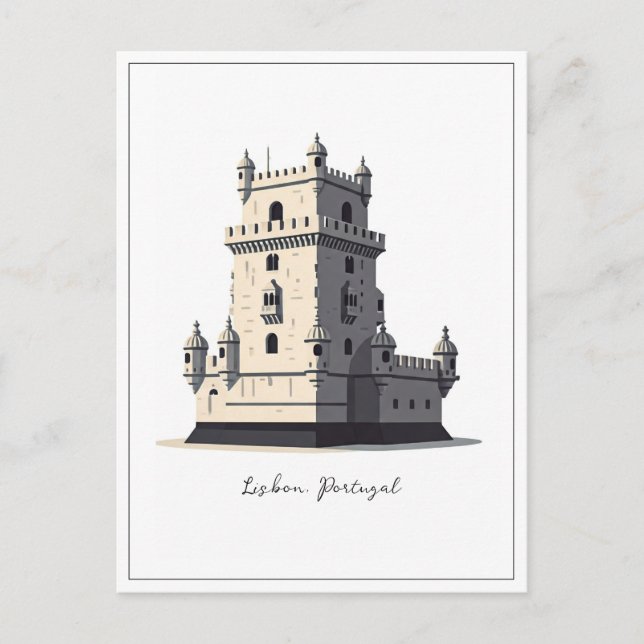 Carte Postale Tour Belem de Lisbonne (Devant)