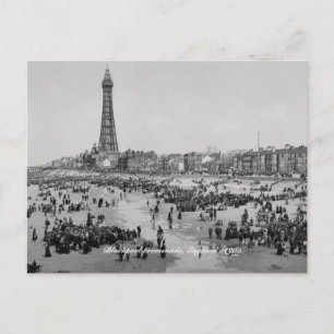 Carte Postale Tour Blackpool & promenade, Angleterre c 1905