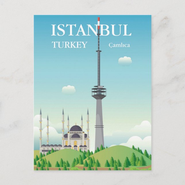 Carte Postale Tour Camlica | Istanbul, Turquie (Devant)