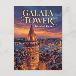 Carte Postale Tour de Galata, Istanbul, Marmara