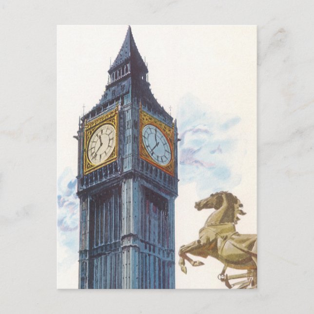 Carte Postale Tour de l'horloge Big Ben au Palais de Westminster (Devant)