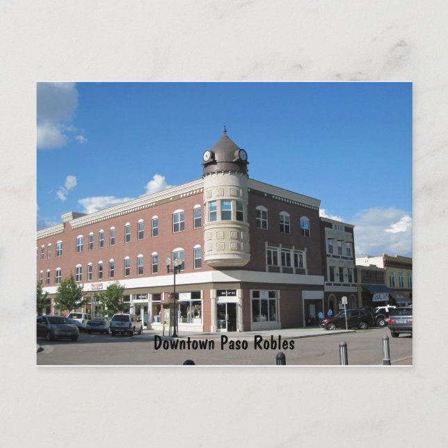 Carte Postale Tour de l'horloge Downtown Paso Robles (Devant)