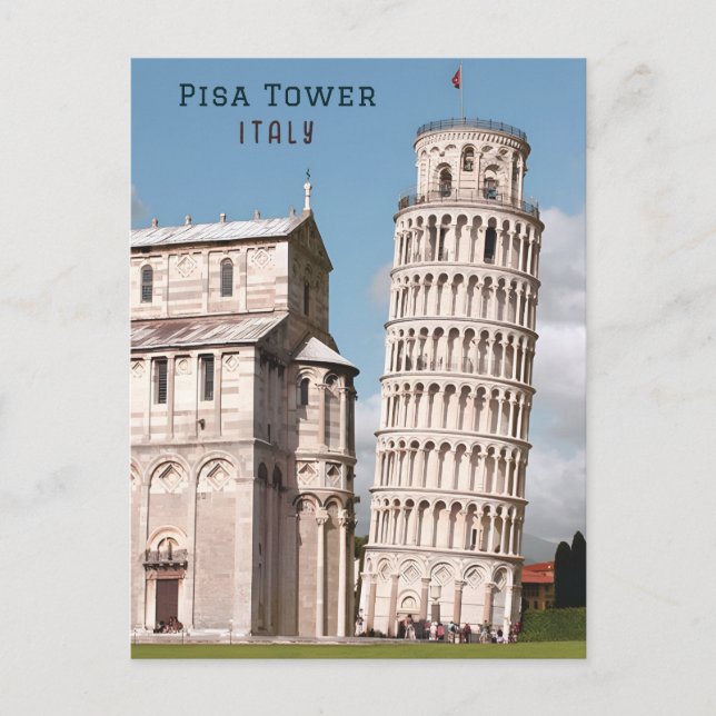 Carte Postale Tour de Pise Italie Europe Voyage (Devant)
