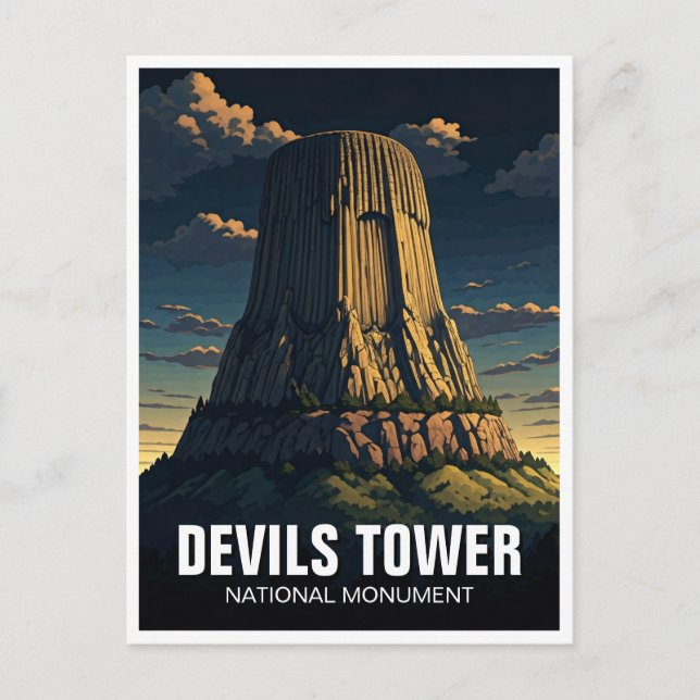 Carte Postale Tour Devils Monument National Voyage Wyoming (Devant)