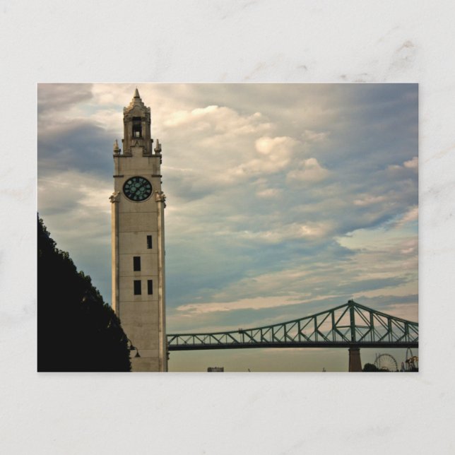 Carte Postale Tour d'horloge de Montréal (Devant)