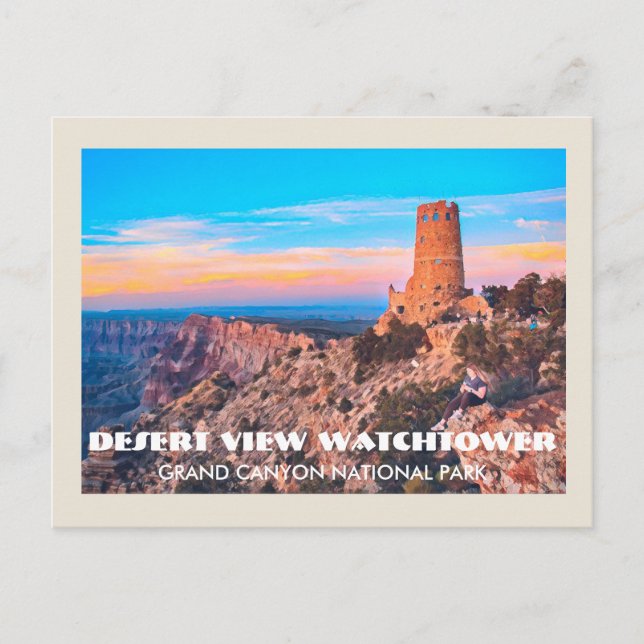 Carte Postale Tour d'observation de Desert View Parc national du (Devant)