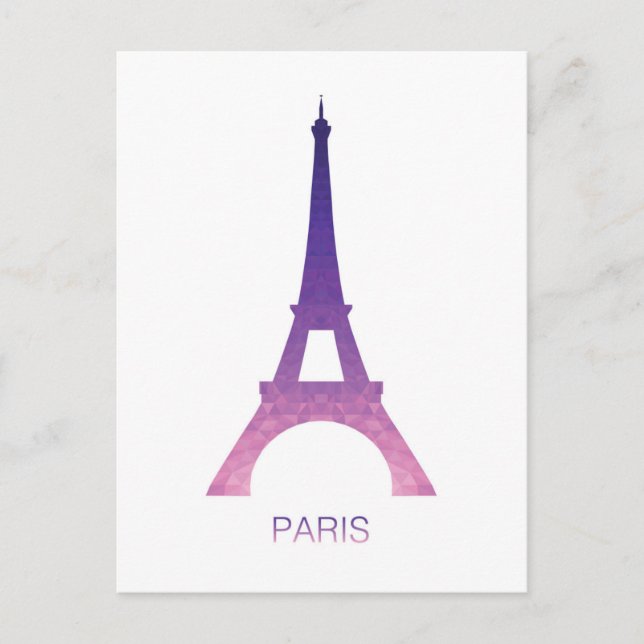 Carte Postale Tour Eiffel Abstraite (Devant)