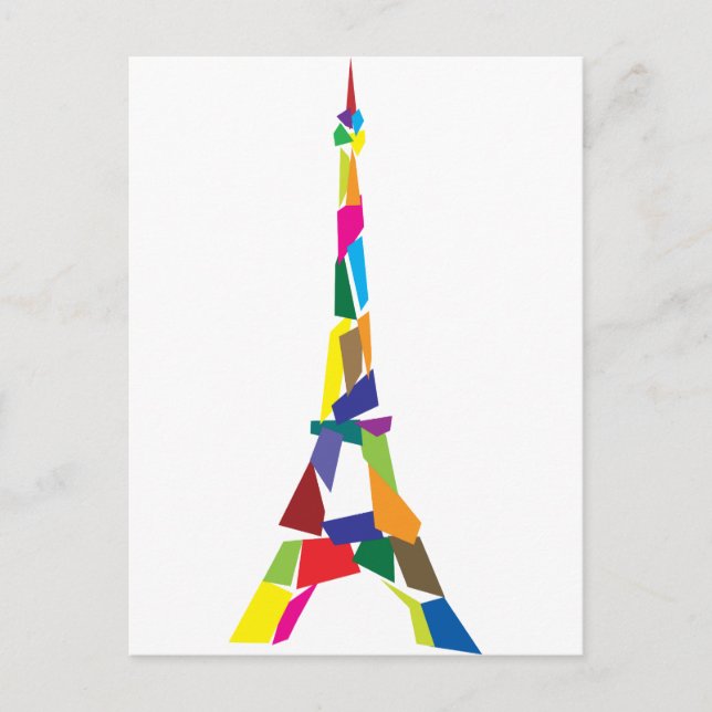 Carte Postale Tour Eiffel Abstraite, France, Paris (Devant)