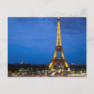 Carte Postale Tour Eiffel en soirée
